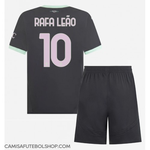 Camisa de time de futebol AC Milan Rafael Leao #10 Replicas 3º Equipamento Infantil 2024-25 Manga Curta (+ Calças curtas)